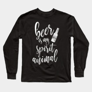 Beer Is My Spirit Animal Long Sleeve T-Shirt